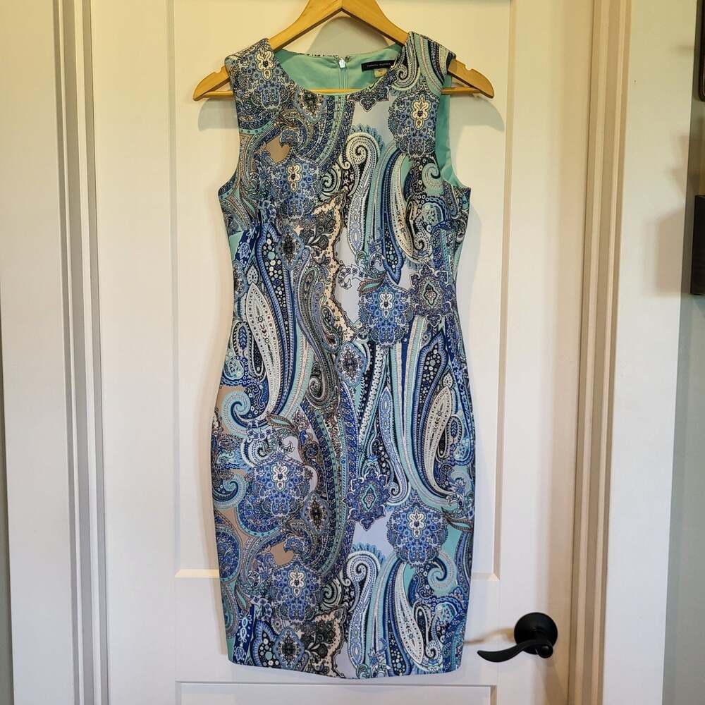 Tommy Hilfiger Blue Paisley Sheath Dress